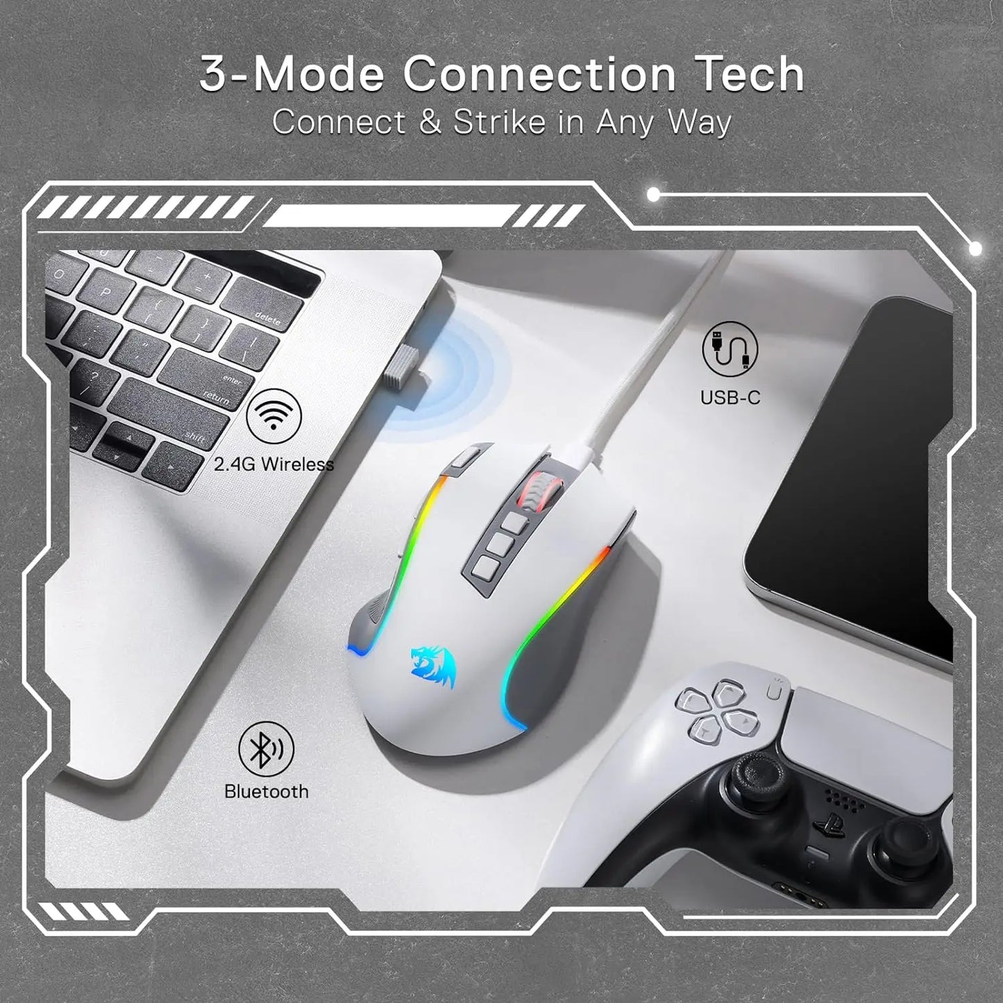 Redragon® M612 PRO Wireless RGB Gaming Mouse